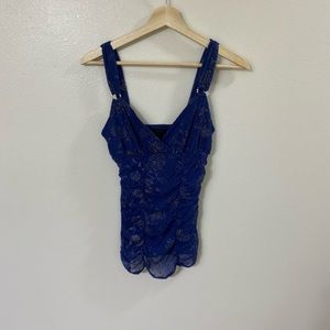 Express Ruched Bling Y2K Tank Top Women’s Size XS